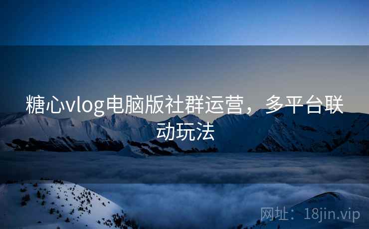 糖心vlog电脑版社群运营，多平台联动玩法